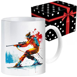 KUBEK SPORTOWY NAGRODA DLA BIATHLONISTY BIATHLON STRZELECTWO BIATHLONISTA