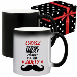 KUBEK NA DZIEŃ CHŁOPAKA PERSONALIZOWANY PREZENT UPOMINEK MIX WZORY z imieniem