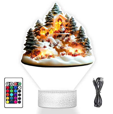 LAMPKA NOCNA LED 3D SZOPKA BOŻE NARODZENIE prezent dla dziecka NA ŚWIĘTA