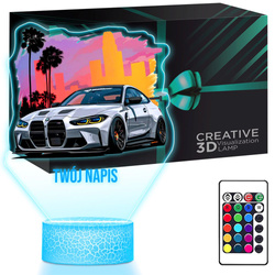 LAMPKA NOCNA LED BMW M3 M4 CS Competition G82 prezent dziecka URODZINY