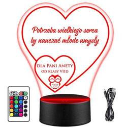 LAMPKA NOCNA LED prezent NA ZAKOŃCZENIE ROKU DLA WYCHOWAWCY WYCHOWAWCZYNI