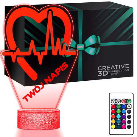 LAMPKA NOCNA LED 3D Służba Zdrowia dla Lekarza prezent dla dziecka URODZINY statuetka + pilot