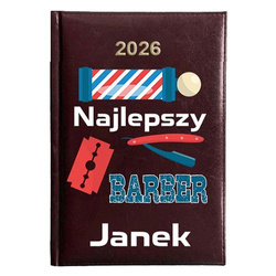 KALENDARZ KSIĄŻKOWY A5 dzienny 2026 ROK TERMINARZ NOTATNIK BARBER