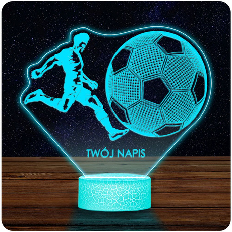 LAMPKA NOCNA LED 3D Piłka Nożna Korki prezent dziecka URODZINY statuetka