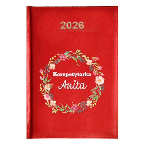 KALENDARZ KSIĄŻKOWY A5 dzienny 2026 ROK TERMINARZ NOTATNIK KOREPETYTOR