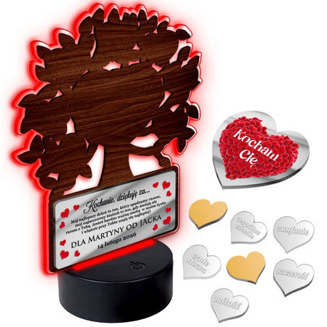 DRZEWKO LED Prezent na Walentynki dla dziewczyny chłopaka żony męża NIEGO