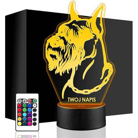 LAMPKA NOCNA LED SZNAUCER PIES PIESEK 3D + PILOT prezent URODZINY statuetka
