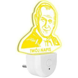 Lampka Nocna LED dla Dzieci PAPIEŻ JAN PAWEŁ II kontaktu gniazdka CZUJNIK