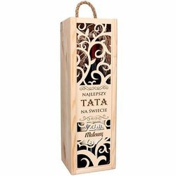 Dzień ojca TATY prezent SKRZYNKA NA WINO ALKOHOL