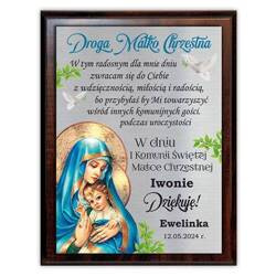 PODZIĘKOWANIE PIERWSZA KOMUNIA OBRAZEK PAMIĄTKA