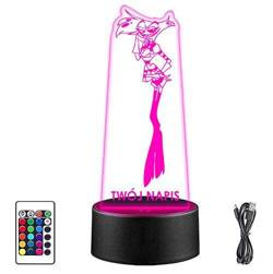 LAMPKA NOCNA LED HAZBIN HOTEL ANGEL 3D + PILOT prezent URODZINY statuetka