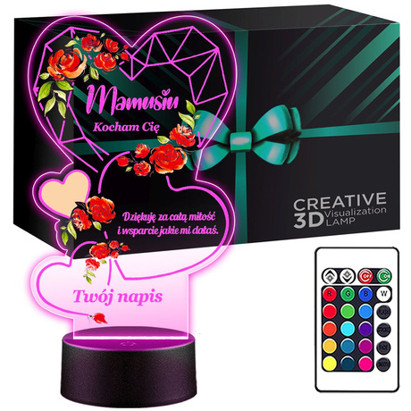 LAMPKA NOCNA LED prezent NA DZIEŃ MAMY MATKI dla mamy teściowej serce