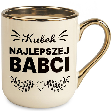 KUBEK 330ml PREZENT NA DZIEŃ BABCI NAJLEPSZEJ BABCI NA HERBATĘ KAWĘ UPOMINEK