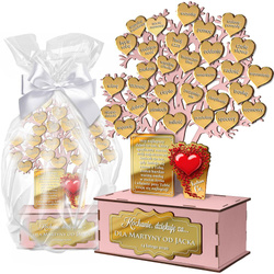 PREZENT NA WALENTYNKI DLA DZIEWCZYNY CHŁOPAKA STATUETKA SERCE DRZEWKO