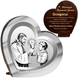 Pamiątka Pierwszej Komunii Świętej Prezent na Komunię DLA CHŁOPCA GRAWER