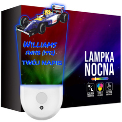 Lampka Nocna LED dla Dziecka Williams FW14B bolid kontaktu gniazdka CZUJNIK