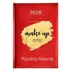 KALENDARZ KSIĄŻKOWY A5 dzienny 2026 ROK TERMINARZ NOTATNIK MAKIJAŻYSTKA