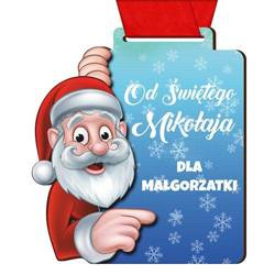 Medal prezent na mikołaja przedszkolaka ucznia