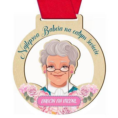 Dzień Babci medal prezent upominek 