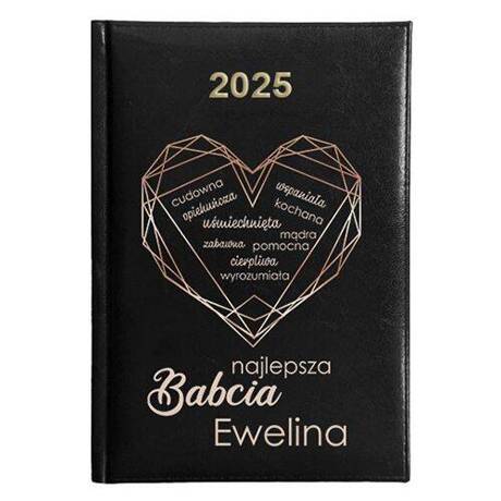 KALENDARZ KSIĄŻKOWY A5 dzienny 2025 ROK TERMINARZ NOTATNIK BABCI I DZIADKA