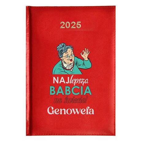 KALENDARZ KSIĄŻKOWY A5 dzienny 2025 ROK TERMINARZ NOTATNIK BABCI I DZIADKA