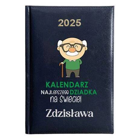 KALENDARZ KSIĄŻKOWY A5 dzienny 2025 ROK TERMINARZ NOTATNIK BABCI I DZIADKA