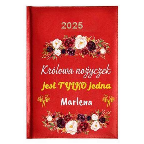 KALENDARZ KSIĄŻKOWY A5 dzienny 2025 ROK TERMINARZ NOTATNIK FRYZJER