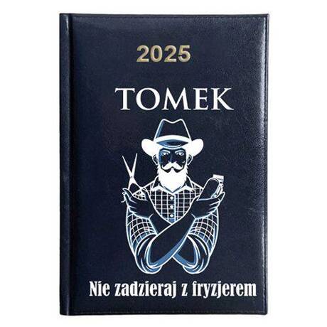 KALENDARZ KSIĄŻKOWY A5 dzienny 2025 ROK TERMINARZ NOTATNIK FRYZJER