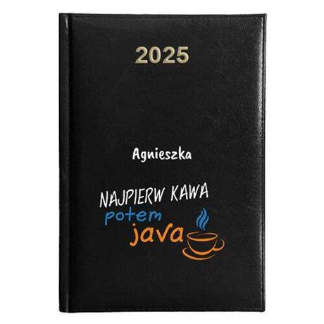 KALENDARZ KSIĄŻKOWY A5 dzienny 2025 ROK TERMINARZ NOTATNIK INFORMATYK