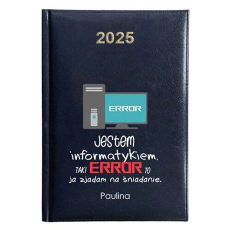 KALENDARZ KSIĄŻKOWY A5 dzienny 2025 ROK TERMINARZ NOTATNIK INFORMATYK