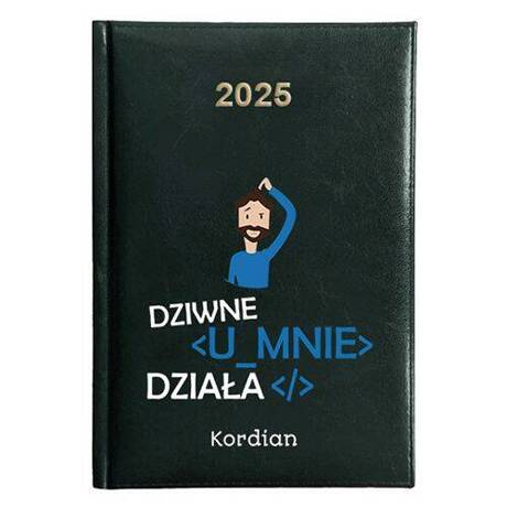 KALENDARZ KSIĄŻKOWY A5 dzienny 2025 ROK TERMINARZ NOTATNIK INFORMATYK