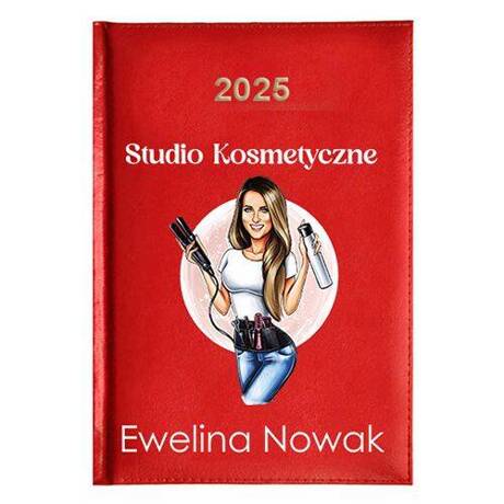 KALENDARZ KSIĄŻKOWY A5 dzienny 2025 ROK TERMINARZ NOTATNIK KOSMETYCZKA