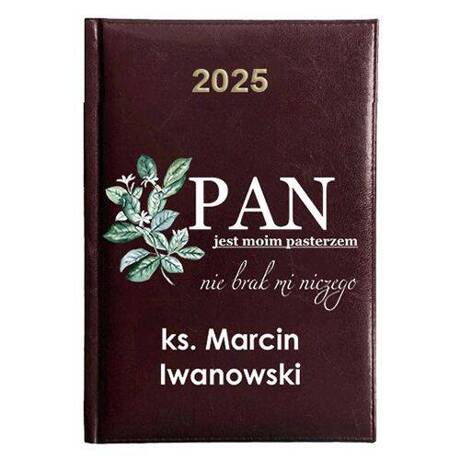 KALENDARZ KSIĄŻKOWY A5 dzienny 2025 ROK TERMINARZ NOTATNIK KSIĄDZ KSIĘDZA