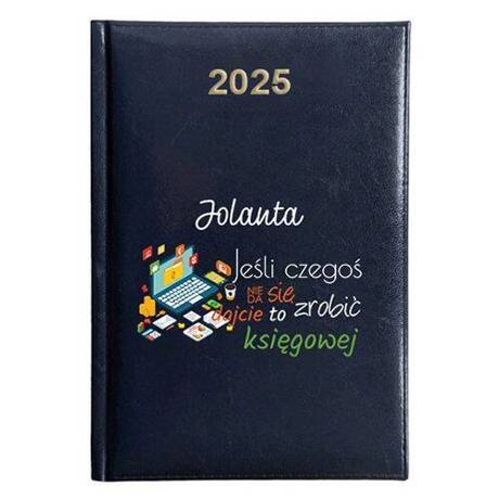 KALENDARZ KSIĄŻKOWY A5 dzienny 2025 ROK TERMINARZ NOTATNIK KSIĘGOWA