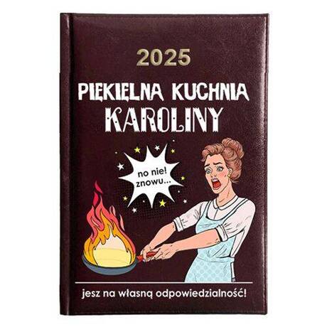 KALENDARZ KSIĄŻKOWY A5 dzienny 2025 ROK TERMINARZ NOTATNIK KUCHARZ