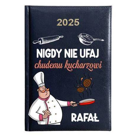 KALENDARZ KSIĄŻKOWY A5 dzienny 2025 ROK TERMINARZ NOTATNIK KUCHARZ