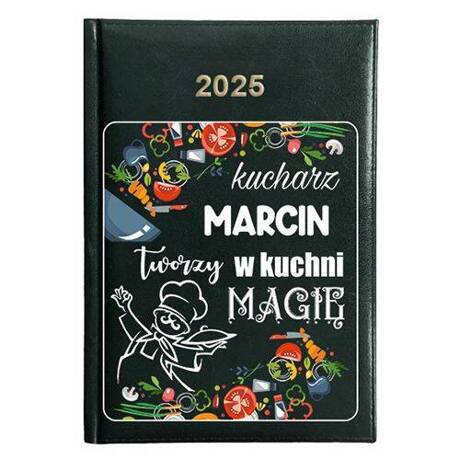 KALENDARZ KSIĄŻKOWY A5 dzienny 2025 ROK TERMINARZ NOTATNIK KUCHARZ