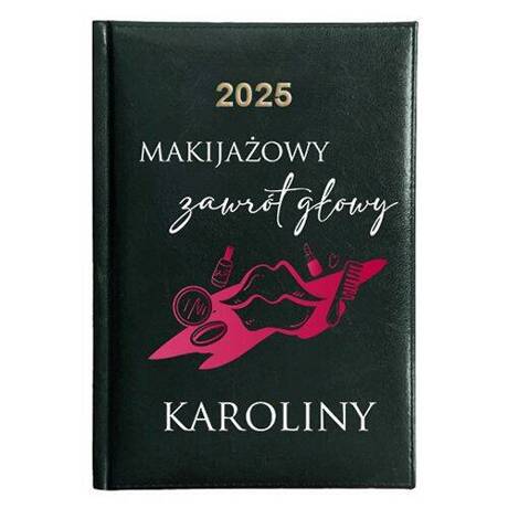 KALENDARZ KSIĄŻKOWY A5 dzienny 2025 ROK TERMINARZ NOTATNIK MAKIJAŻYSTKA