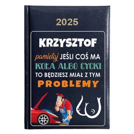 KALENDARZ KSIĄŻKOWY A5 dzienny 2025 ROK TERMINARZ NOTATNIK MECHANIK