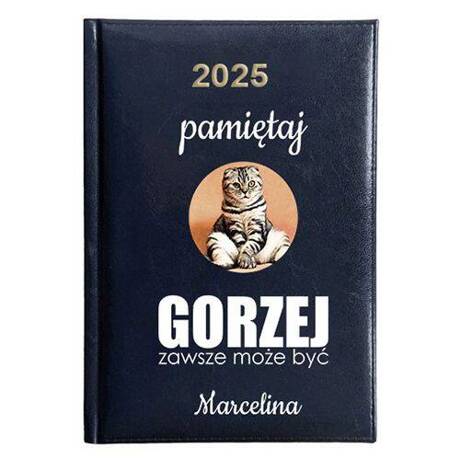 KALENDARZ KSIĄŻKOWY A5 dzienny 2025 ROK TERMINARZ NOTATNIK MOTYWACYJNE