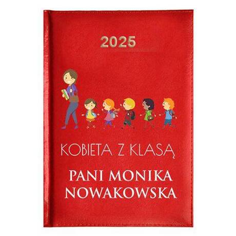 KALENDARZ KSIĄŻKOWY A5 dzienny 2025 ROK TERMINARZ NOTATNIK NAUCZYCIEL