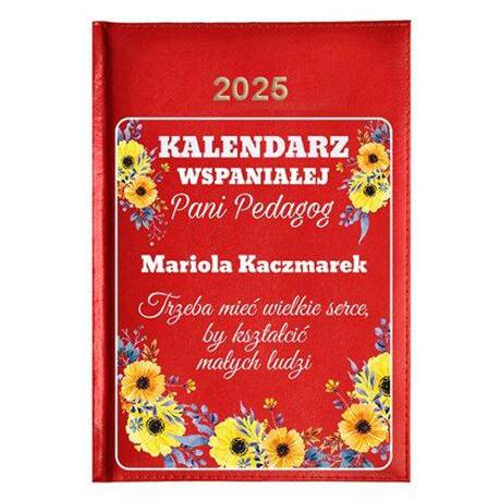 KALENDARZ KSIĄŻKOWY A5 dzienny 2025 ROK TERMINARZ NOTATNIK PEDAGOG