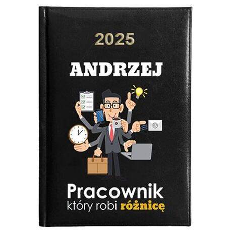 KALENDARZ KSIĄŻKOWY A5 dzienny 2025 ROK TERMINARZ NOTATNIK PRACOWNIK