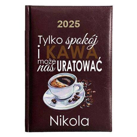 KALENDARZ KSIĄŻKOWY A5 dzienny 2025 ROK TERMINARZ NOTATNIK PRACOWNIK