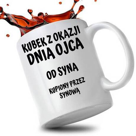 KUBEK PREZENT NA DZIEŃ OJCA URODZINY 1-99 DLA TEŚCIA TATY TATA UPOMINEK