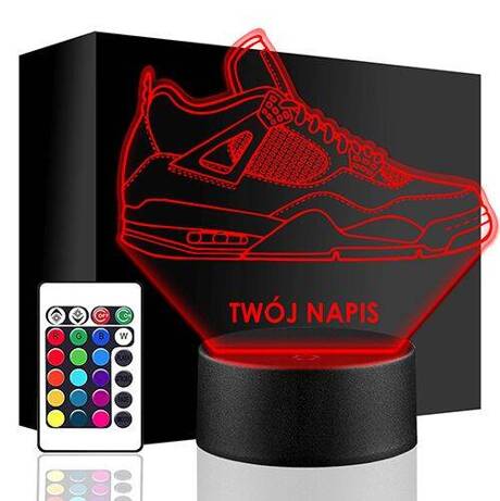 LAMPKA NOCNA But Nike Air Jordan 4 Streetwear 3D LED PILOT prezent URODZINY