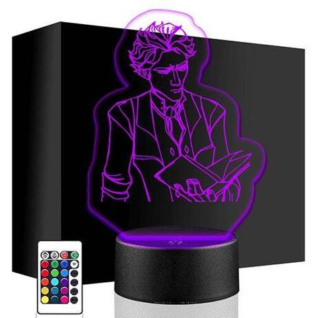 LAMPKA NOCNA LED ARCANE VIKTOR 3D + PILOT prezent URODZINY statuetka