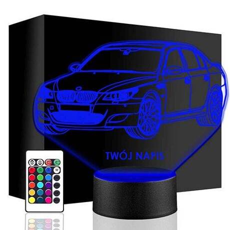 LAMPKA NOCNA LED BMW E50 AUTO AUTKO 3D + PILOT prezent URODZINY statuetka