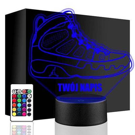 LAMPKA NOCNA LED BUT BUTY NIKE JORDAN 3D + PILOT prezent URODZINY statuetka