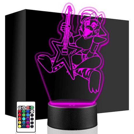 LAMPKA NOCNA LED FNAF CHICA GRA 3D + PILOT prezent URODZINY statuetka